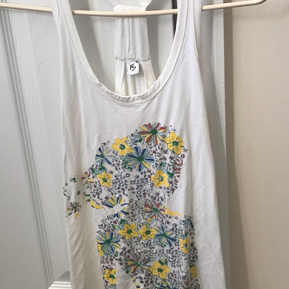 Flower Hippie Girl Woman Silhouette Tank